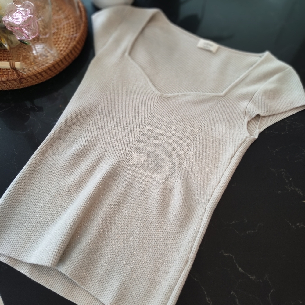 Wilfred Light Gray Ribbed Top - Picture 3 of 3